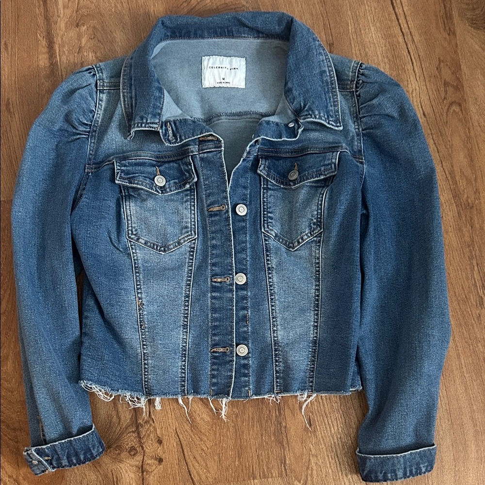 Celebrity Pink Blue Jean Jacket